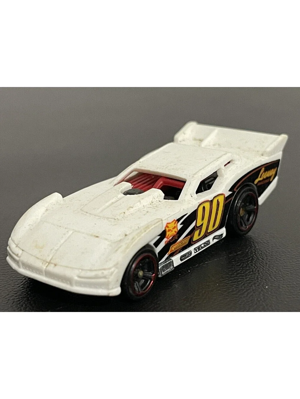 Hot Wheels 2012 Red Line Racing Car White Red Interior Maximum Leeway TM Mattel